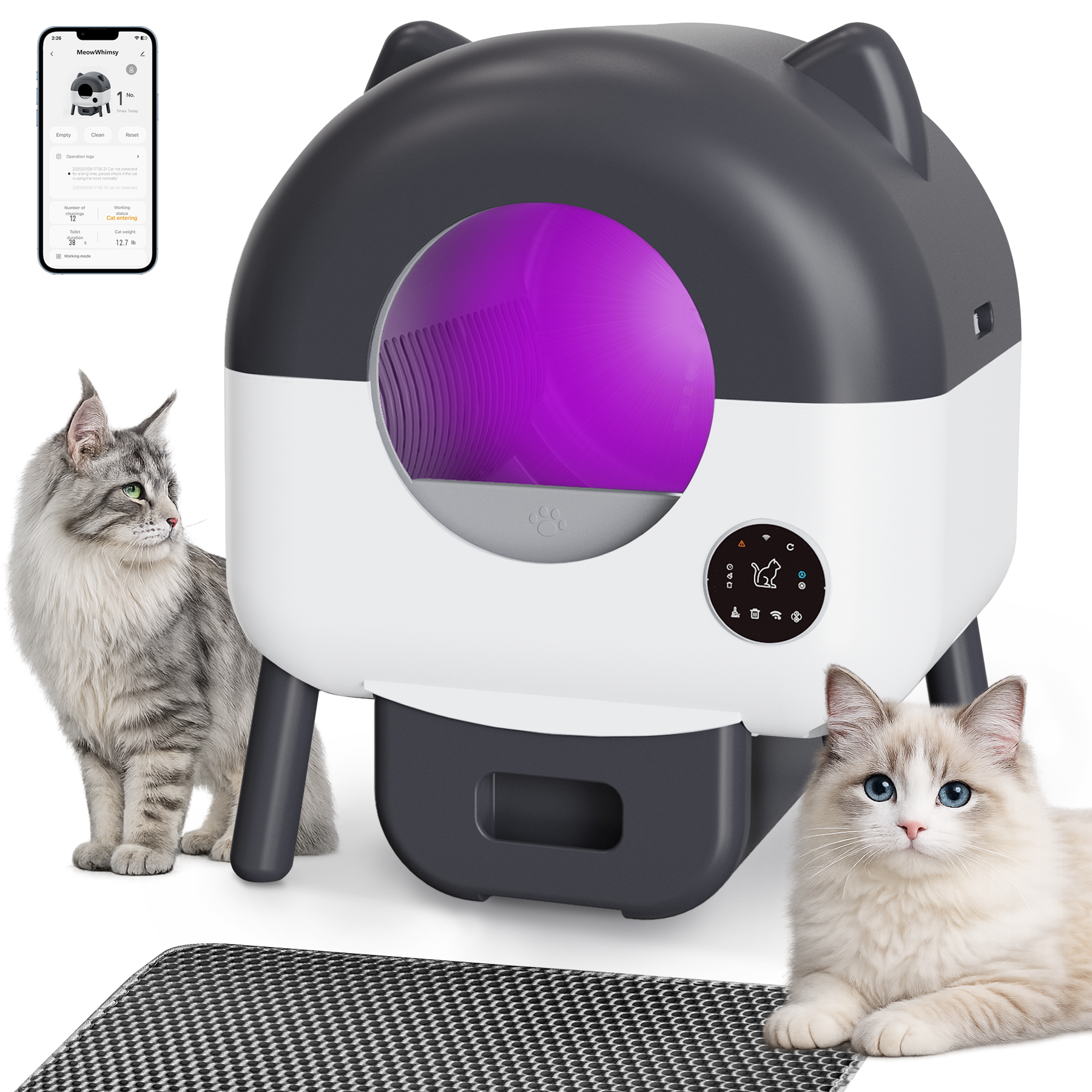 MeowWhimsy S7 Automatic Self-Cleaning Cat Litter Box