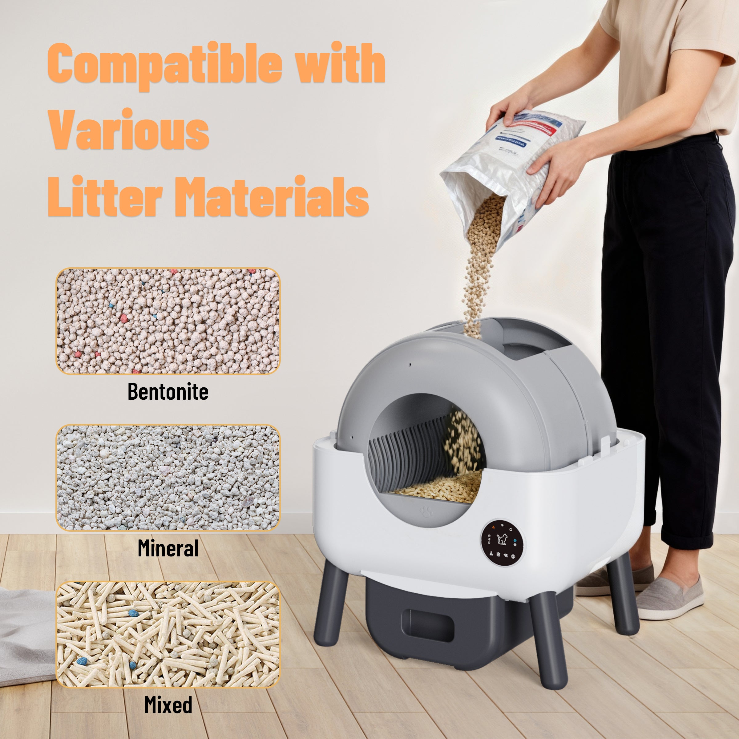MeowWhimsy S7 Automatic Self-Cleaning Cat Litter Box