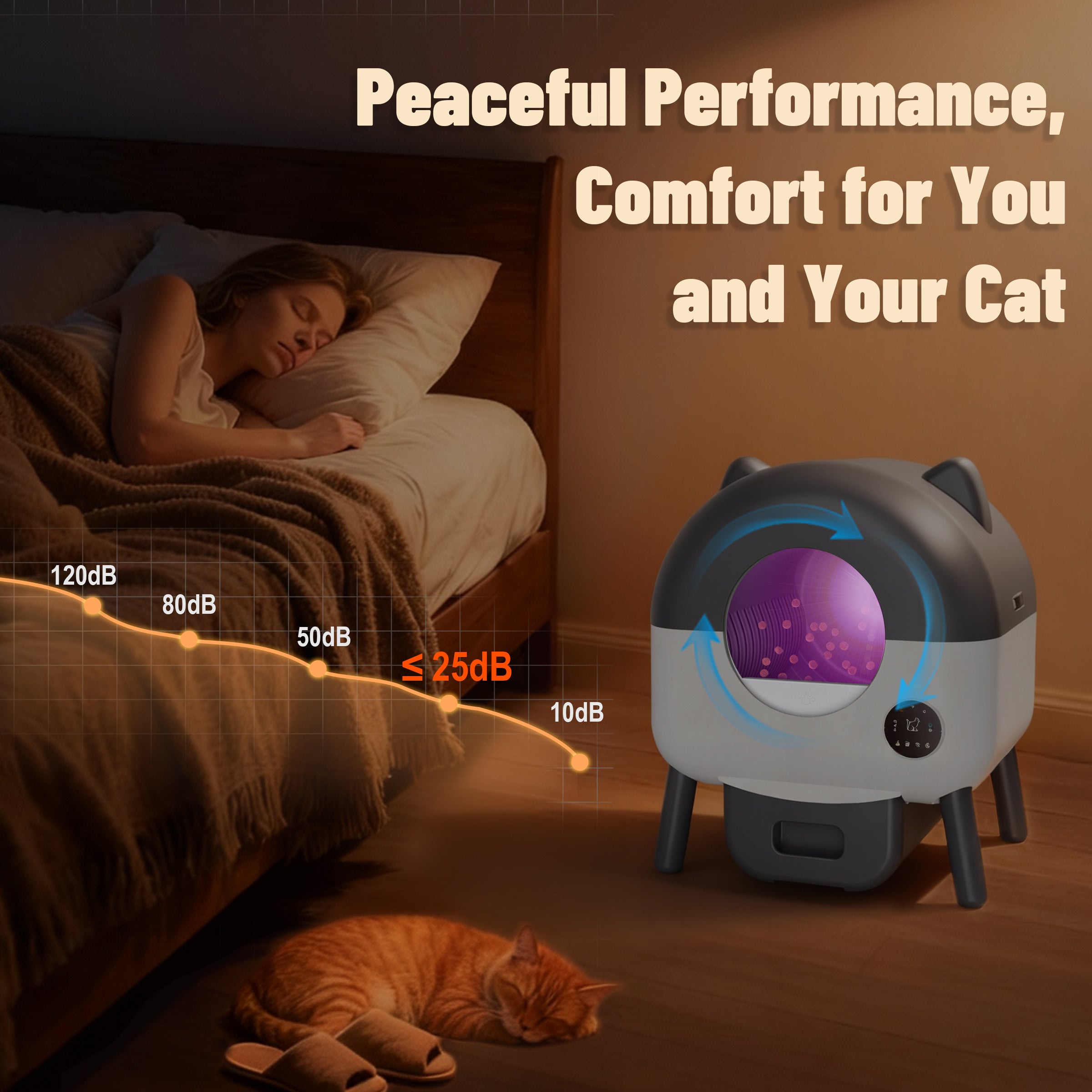MeowWhimsy S7 Automatic Self-Cleaning Cat Litter Box